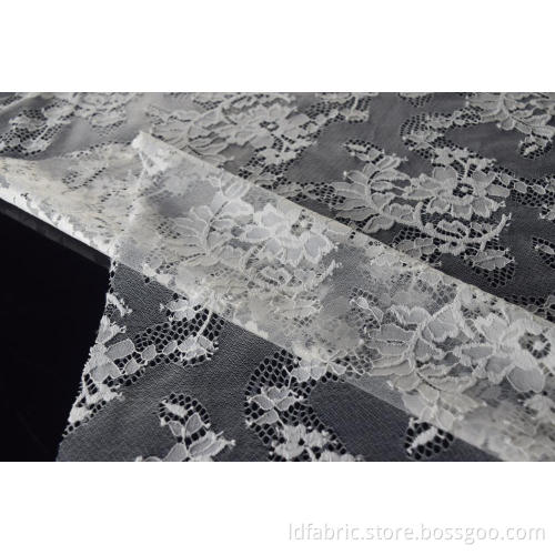 Nylon Polyester Blumenmuster Spitzenstoff